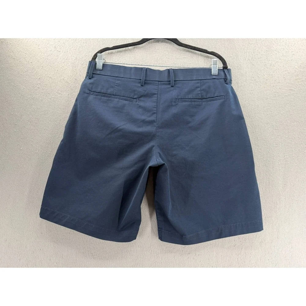 Banana Republic Chino Core Temp Shorts Mens‎ 33 Navy Bermuda Minimalist Preppy